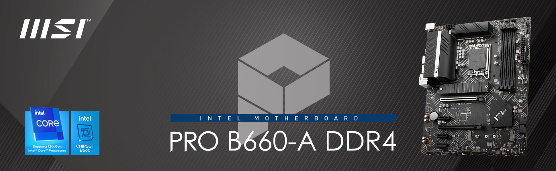 MSI PRO B660-A DDR4 LGA 1700 Intel B660 SATA 6Gb/s ATX Intel